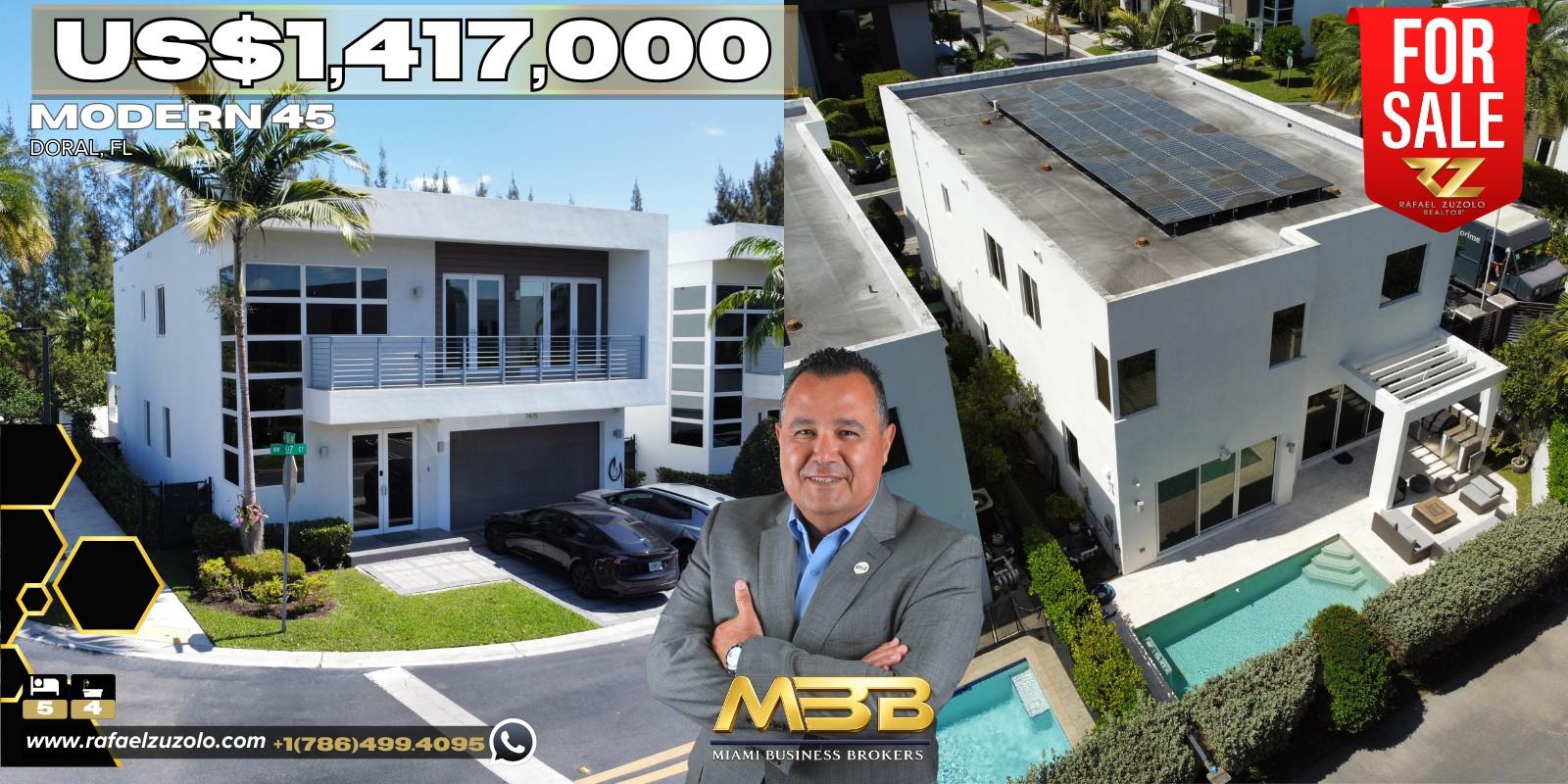 Casa de lujo en Modern Doral 45 con tecnología avanzada